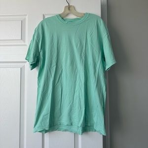 Neon Teal Green Comfort Colors T-Shirt Size Large